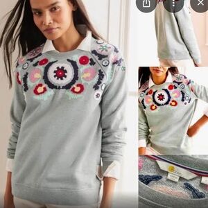 BODEN Embroidered Sweatshirt